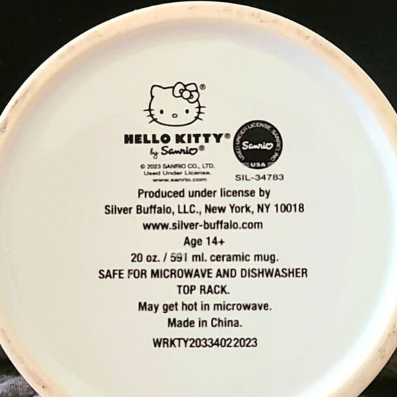 Hello Kitty Mug, Red & White Polka-dots & Stripes - Picture 6 of 6
